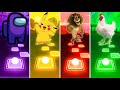 Among Us vs Pikachu vs Madagascar vs Chicken - Tiles Hop EDM Rush