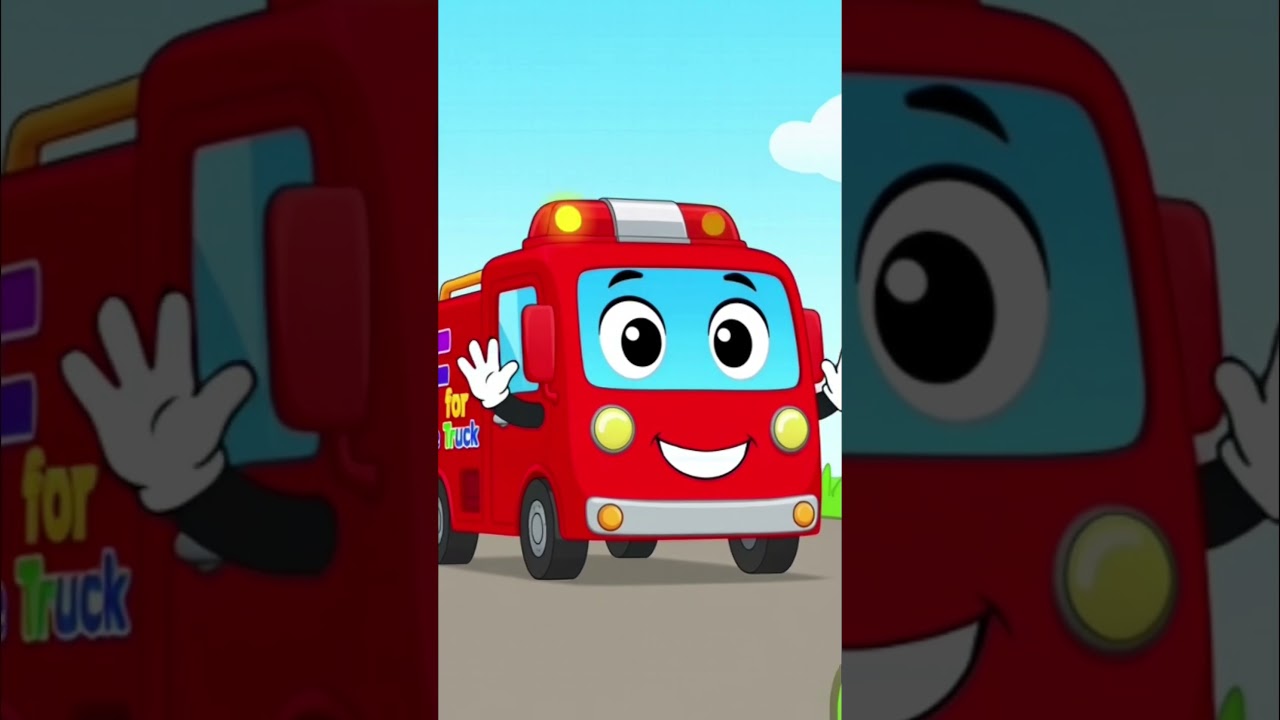 F for Fire Truck 🚒 | ABC Song for Kids | Alphabet Learning with Vehicles