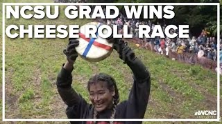 NCSU grad wins cheese roll race