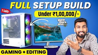 Rs 1,00,000 Full Setup🔥Gaming PC Build in 2024