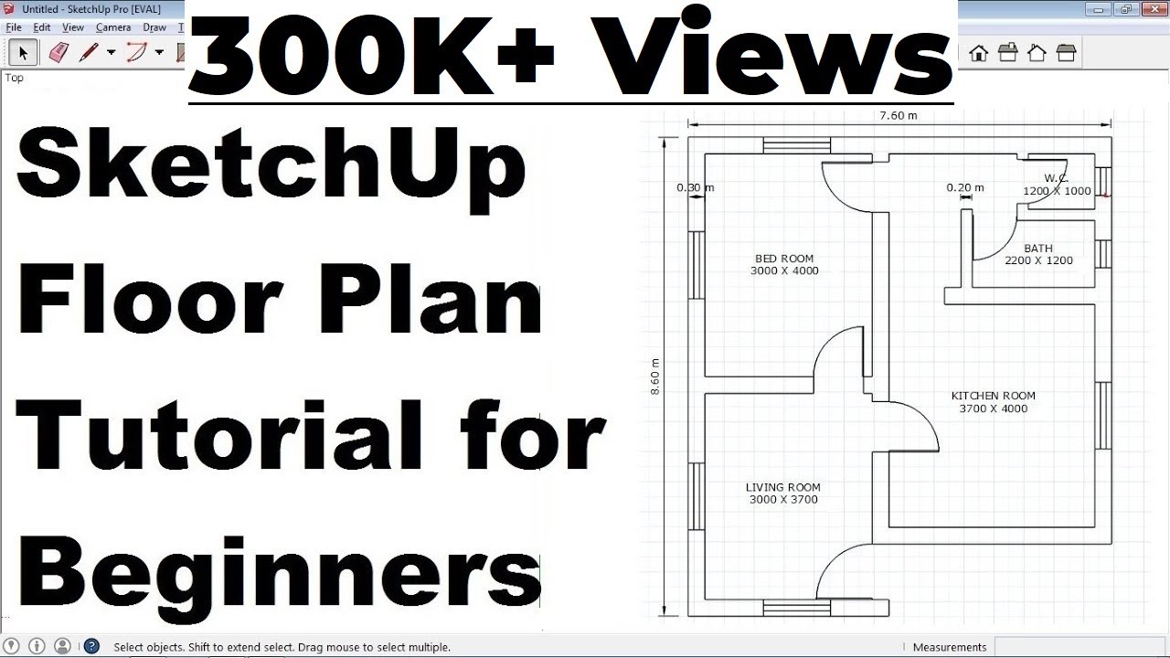  SketchUp  Floor  Plan  Tutorial for Beginners YouTube