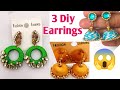 Silk thread jhumka earrings  how to make silk thread jhumkas  beaded earring handmade jewellery