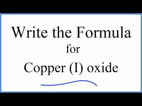 Video How to Write the Formula for Copper (I) oxide - youtube