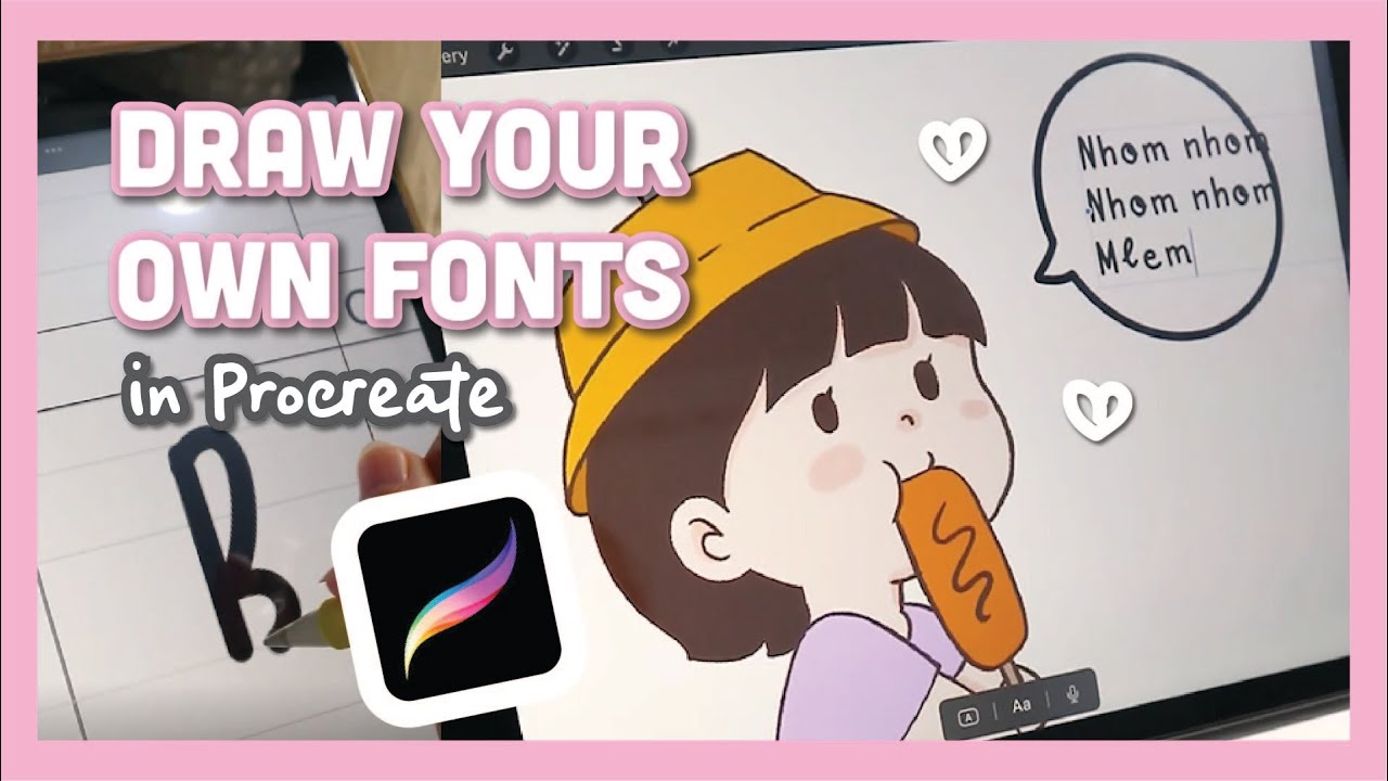 Cách tạo font chữ trên Ipad | How to create your own font in Procreate ...