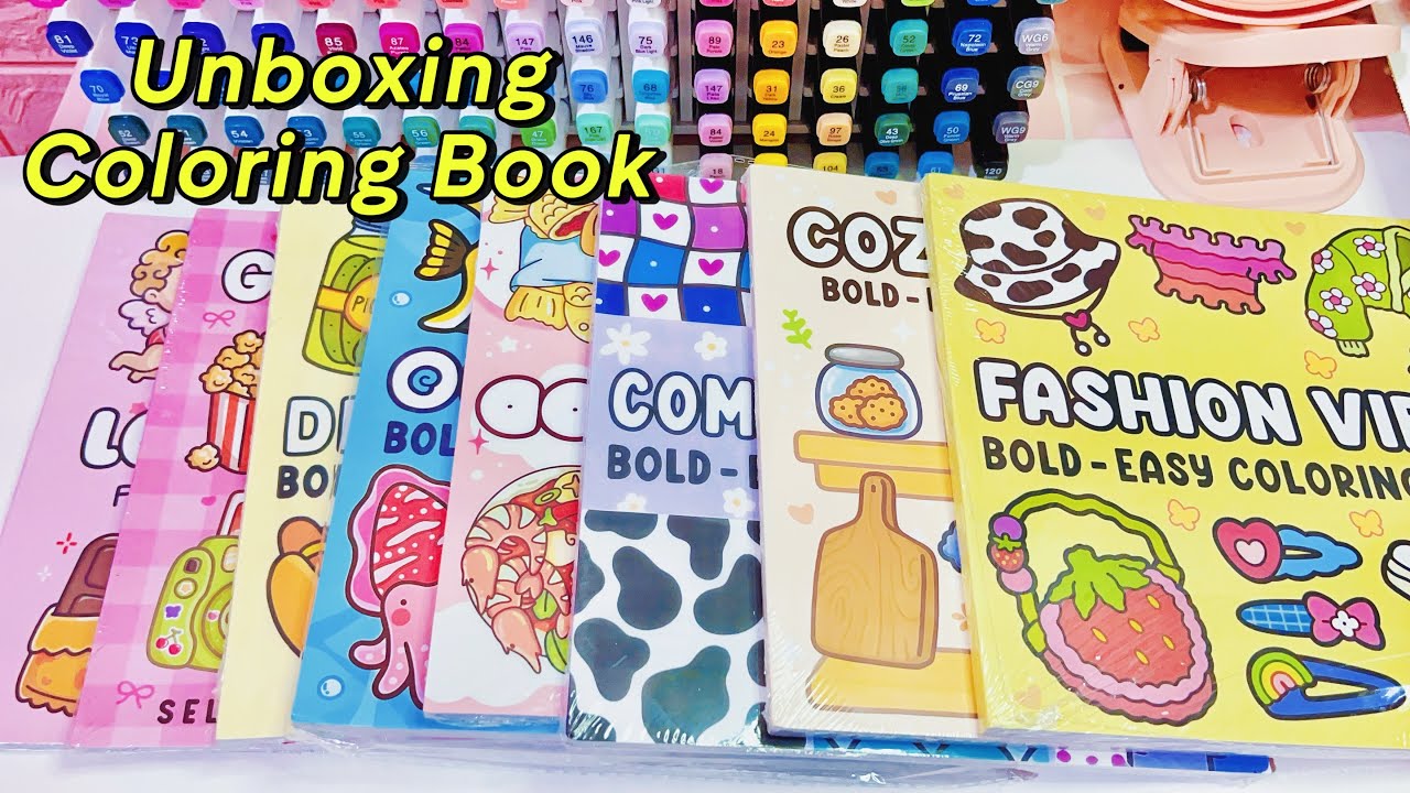 📦 UNBOXING COLORING BOOKS😍 Unbox With Me ❤ | ASMR | RELAXING