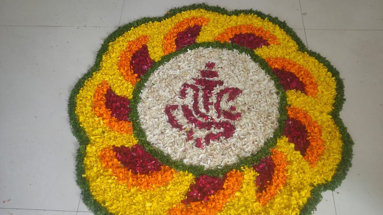 Ganpati Bappa rangoli 