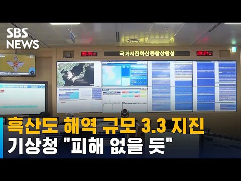 <strong>기상청</strong> &amp;quot;흑산도 남남서쪽 바다서 규모 3.3 <strong>지진</strong>…피해 없을 듯&amp;quot; / SBS