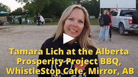 Tamara Lich at the Alberta Prosperity Project BBQ, June 25, 2022 WhistleStop Cafe in Mirror, Alberta