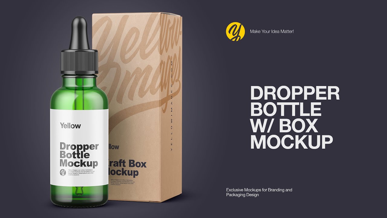 Download Glass Dropper Bottle With Box Mockup Youtube