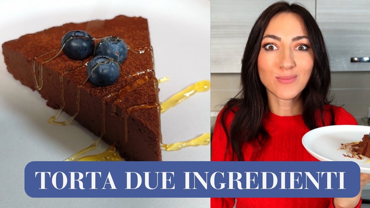 TORTA AL CIOCCOLATO DUE INGREDIENTI - (Ricetta SENZA GLUTINE)