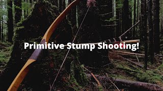 Shooting Stumps with Ocean Spray arrows and an Osage bow in beautiful Haida Gwaii