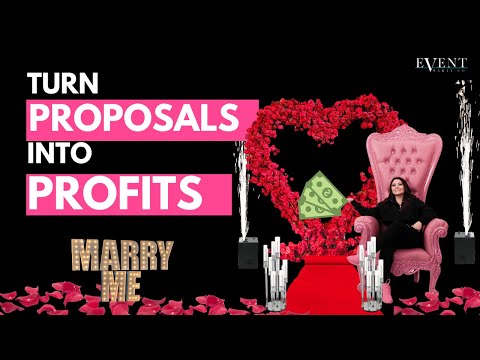TURN PROPOSALS INTO PROFITS WEDDING PROPOSAL BUSINESS Eventplanner Weddingplanner Throne 