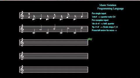 Music Notation Programming Language