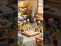 Mini Noodle Making 🍜 Tiny Workers Cooking From Scratch #miniatureworld #youtubeshorts