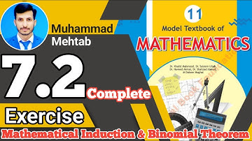 Exercise 7.2 class 11 NBF |Ex 7.2 class 11 NBF | National book foundation | Calculus Corner