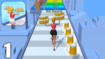 Waitress Run 3D - Gameplay Walkthrough Part 1 All Levels 1-20 (Android & iOS)