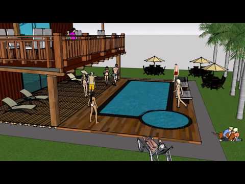 Container modificati villa piscina  ristorante  hotel motel abitazioni