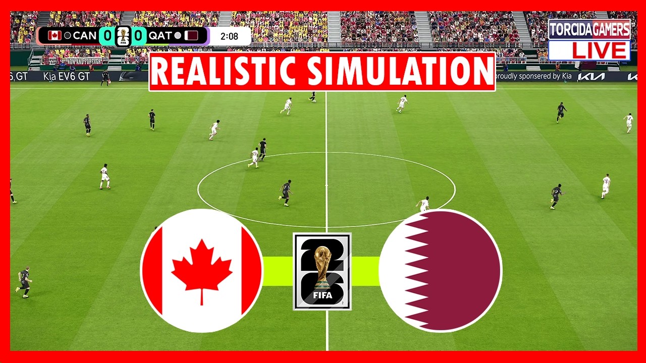 🔴Canada vs Qatar Live | World Cup 2026 | Match Streaming | Video Game Simulation