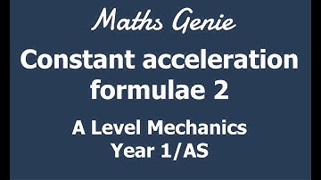 Constant acceleration formulae 2
