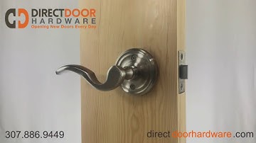 Emtek Cortina Lever with Regular Rosette in Satin Nickel