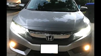 Honda 2017 Civic Horn, Fog Lights Upgrade Part 1