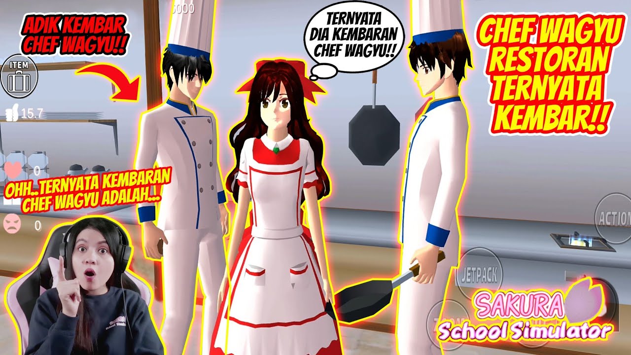 AKHIRNYA DITEMUKAN!! KEMBARAN CHEF WAGYU RESTORAN!! TERNYATA DIA..!! SAKURA SCHOOL SIMULATOR-PART 69