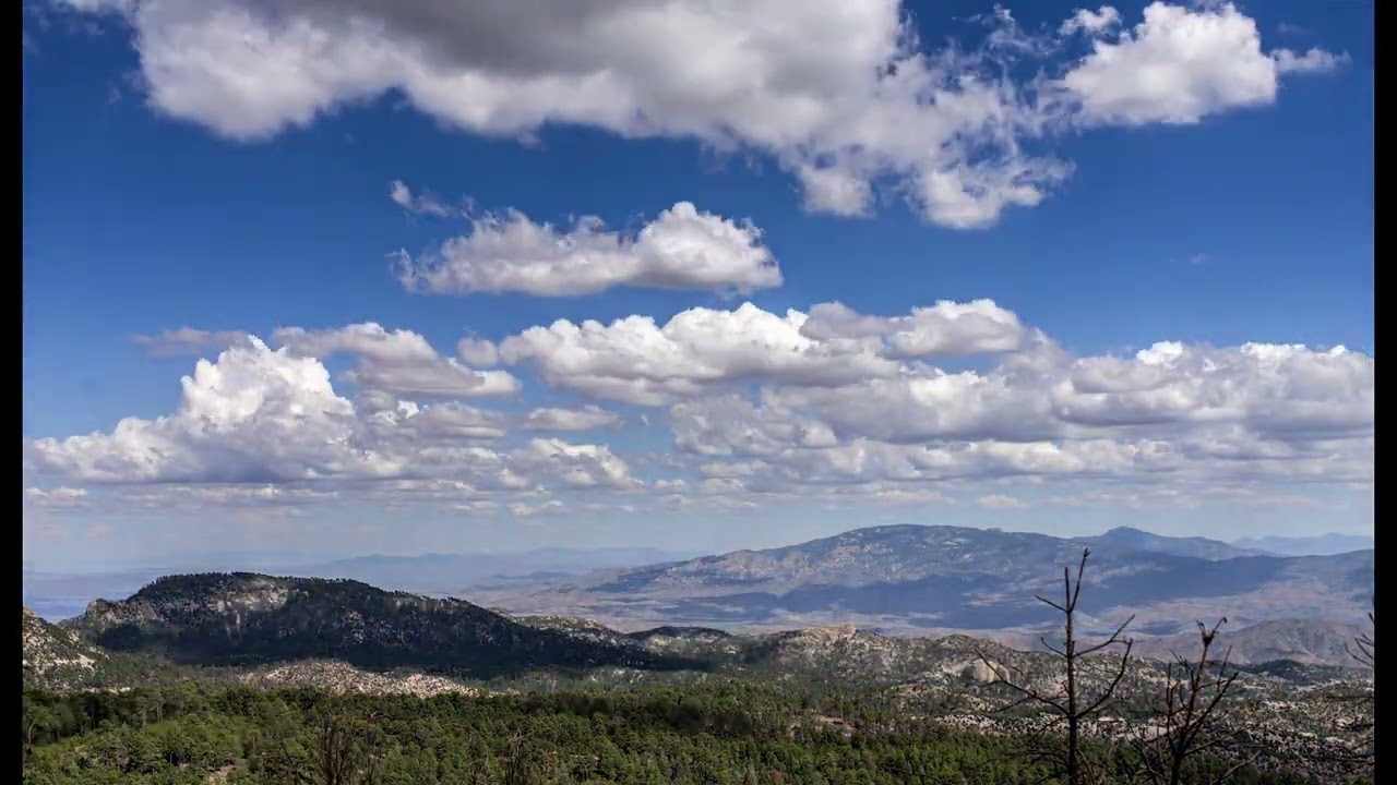 Monsoonal clouds passing over the Rincons