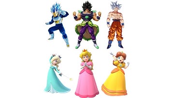 DBXV2: UI Goku, SSB/SSGSS Evolution Vegeta & DBS Broly vs Peach, Daisy & Rosalina (Final Part)