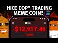 HICE COPY TRADING CON MEME COINS Y ESTO ES LO QUE PASO...