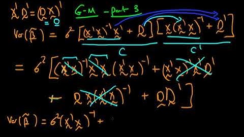 A Graduate Course in Econometrics Lecture 17 | The Gauss Markov Theorem Proof (Matrix Form) - Part 3