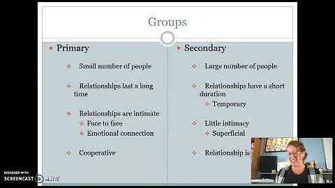Primary and Secondary Groups
