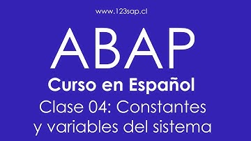 Curso de Abap Español - Clase 04 - Constantes y variables del sistema - Gratis - Chile