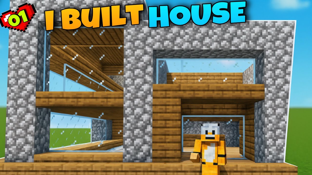 I Built My First House and Found a Village! | Minecraft Pe Survival ...
