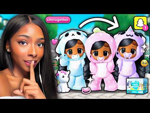 We Went Undercover As REALISTIC TRIPLET BABIES IN LIFE TOGETHER ⭐ (Roblox Snapchat)