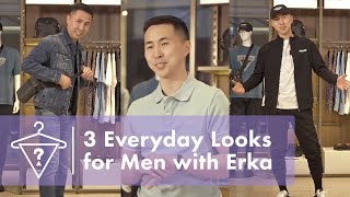 3 Everyday Looks for Men with Erka | #StyledByGUESS