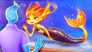 Ember and Wade from ELEMENTAL have Children! Ember Become MERMAID! Fire vs Water Parenting Hacks by Troom Oki Toki 430,877 views 3 weeks ago 40 minutes