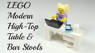 LEGO Modern Table & Bar Stools Tutorial (From Tech Office MOC)