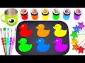 Satisfying Video | How to Make 6 Duck Rainbow Slime into Heart-Shaped Chocolate Candy Relaxing ASMR