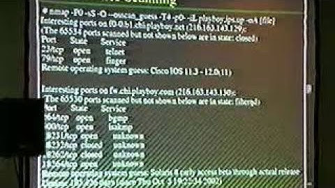 DEF CON 11 Hacking Conference Presentation By Fyodor Advanced Network Reconnaissance Techn