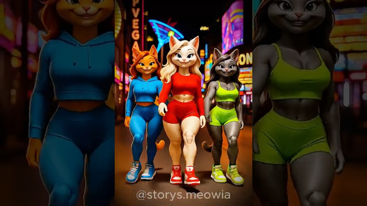 🥵🤭 They lost their girlfriends to the cat 🤣🐾 #short #shorts #cats #cat #ai #meow #story