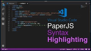 How to Add Paperscript Syntax Highlighting to Visual Studio Code - YouTube