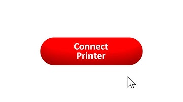 Connect Printer Computer Mouse Clicking Animation on white background