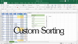Excel Super Easy ep16 Custom sorting