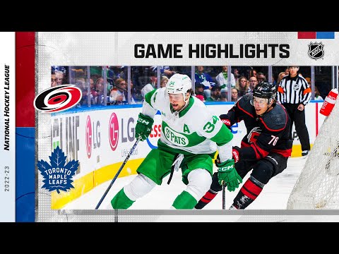 Hurricanes @ Maple Leafs 3/17  NHL Highlights 2022 