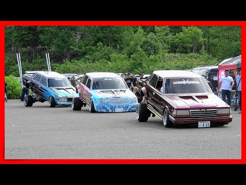 ホットロッド　ドラックレース スーパーホットロッド 3兄弟 パレード😆 - NJCF2019 in サッポロ