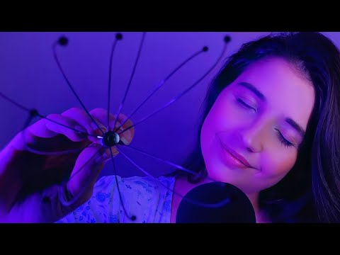 ASMR 3 HORAS ♡ Massagem no Cérebro para Dormir e Relaxar - Sensorial, Mic Rubbing e Camera Touching