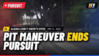 100 MPH Pursuit Ends With PIT Maneuver | Alachua SO Dashcam | Micanopy, FL