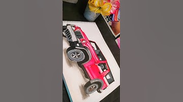 Mahindra Thar Drawing 😎 || Thar Jeep Drawing🤩 || #shorts #thar #car