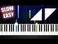 Avicii - The Nights - SLOW EASY Piano Tutorial by PlutaX