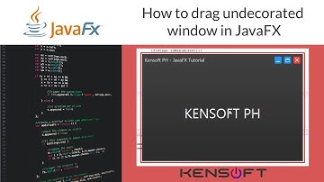 JavaFX Tutorial: How to drag undecorated window in JavaFX application